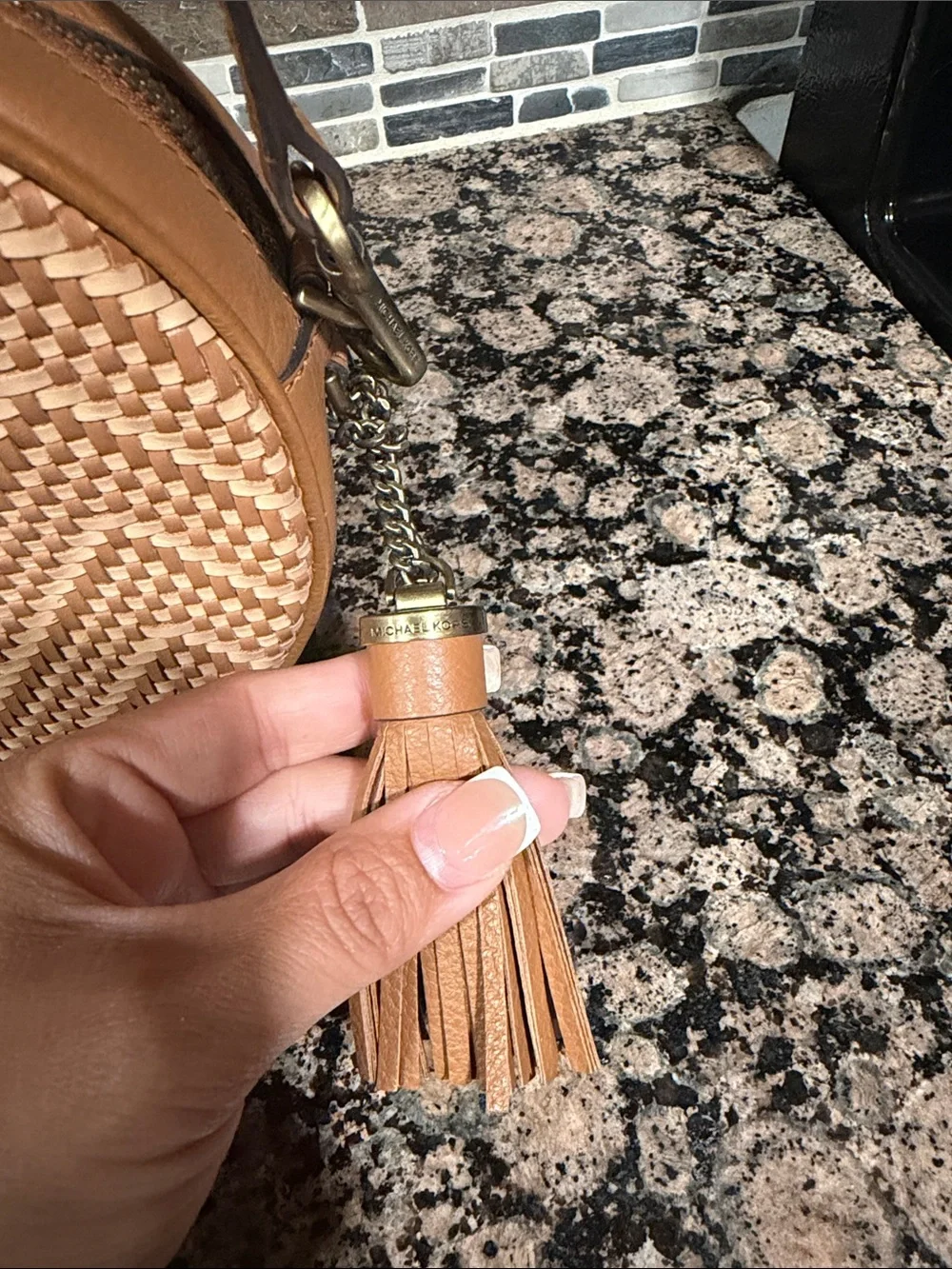 Michael Kors Woven Chevron Canteen Bag